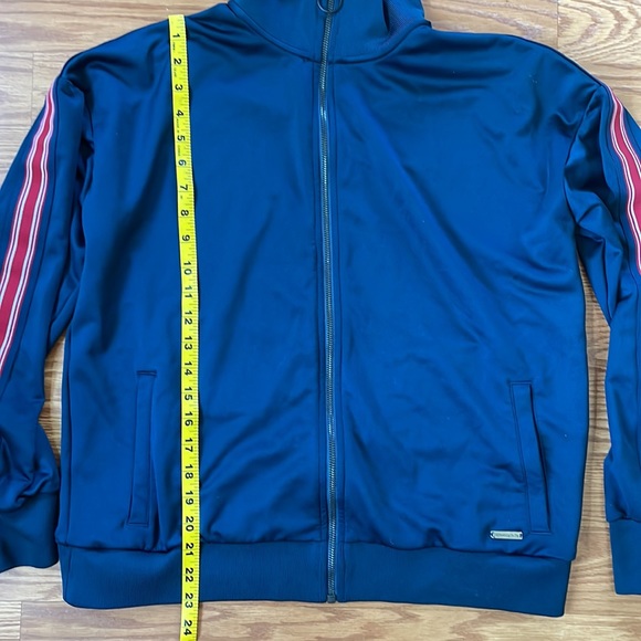 Sweaty Betty Retro Classic Track Jacket Blue with Red White Stripe Size Medium - Picture 4 of 11